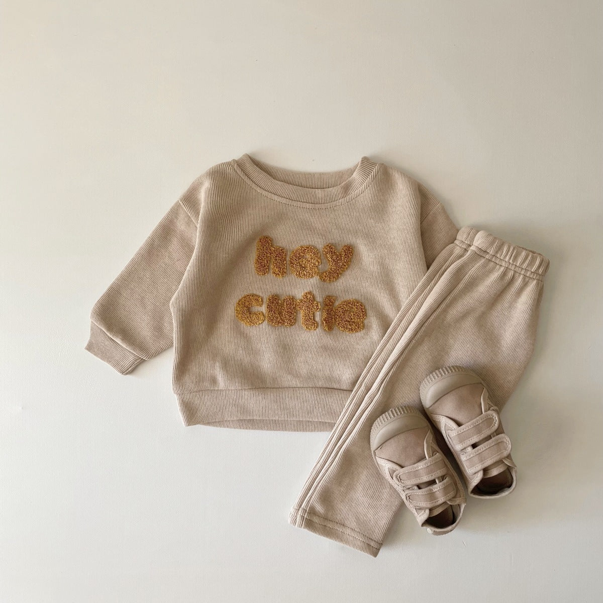 Baby Embroided Long Sleeve Two-piece Suit