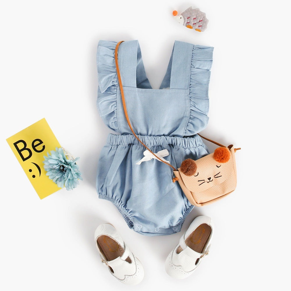 Baby Ins Denim One-Piece Bodysuit Romper