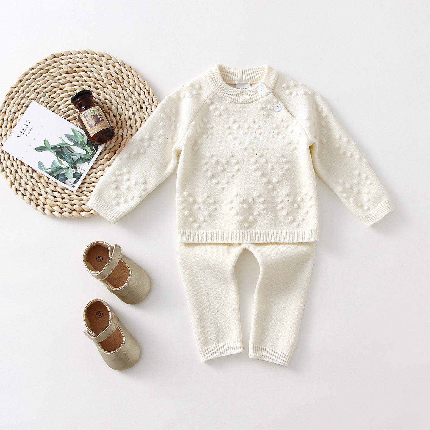 Children's Knitted Sweater And Pants Set
