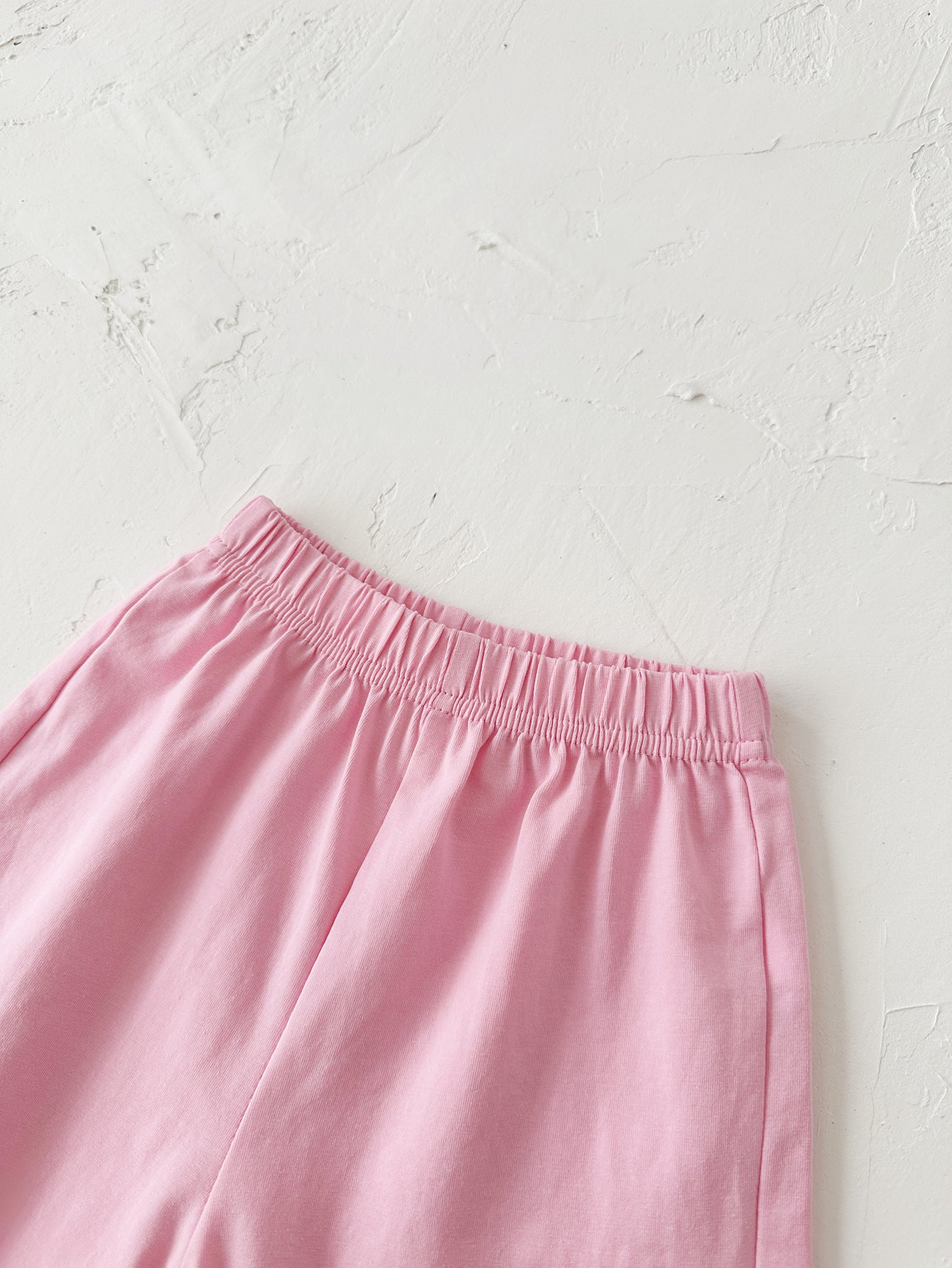 Girls Heart Printing Two-piece Short Sleeve Suit Set