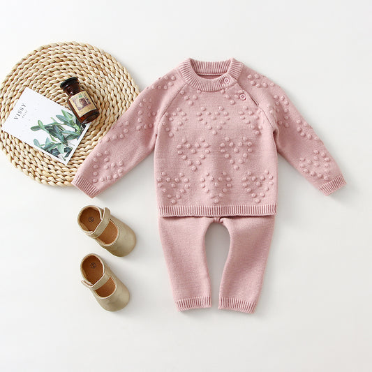Children's Knitted Sweater And Pants Set