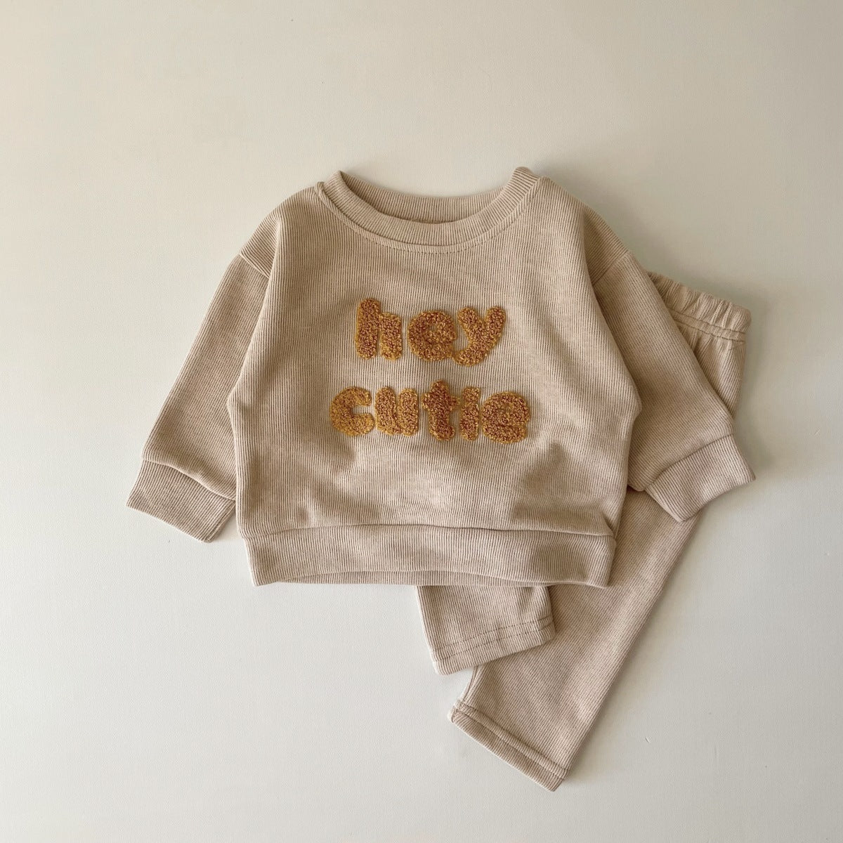 Baby Embroided Long Sleeve Two-piece Suit