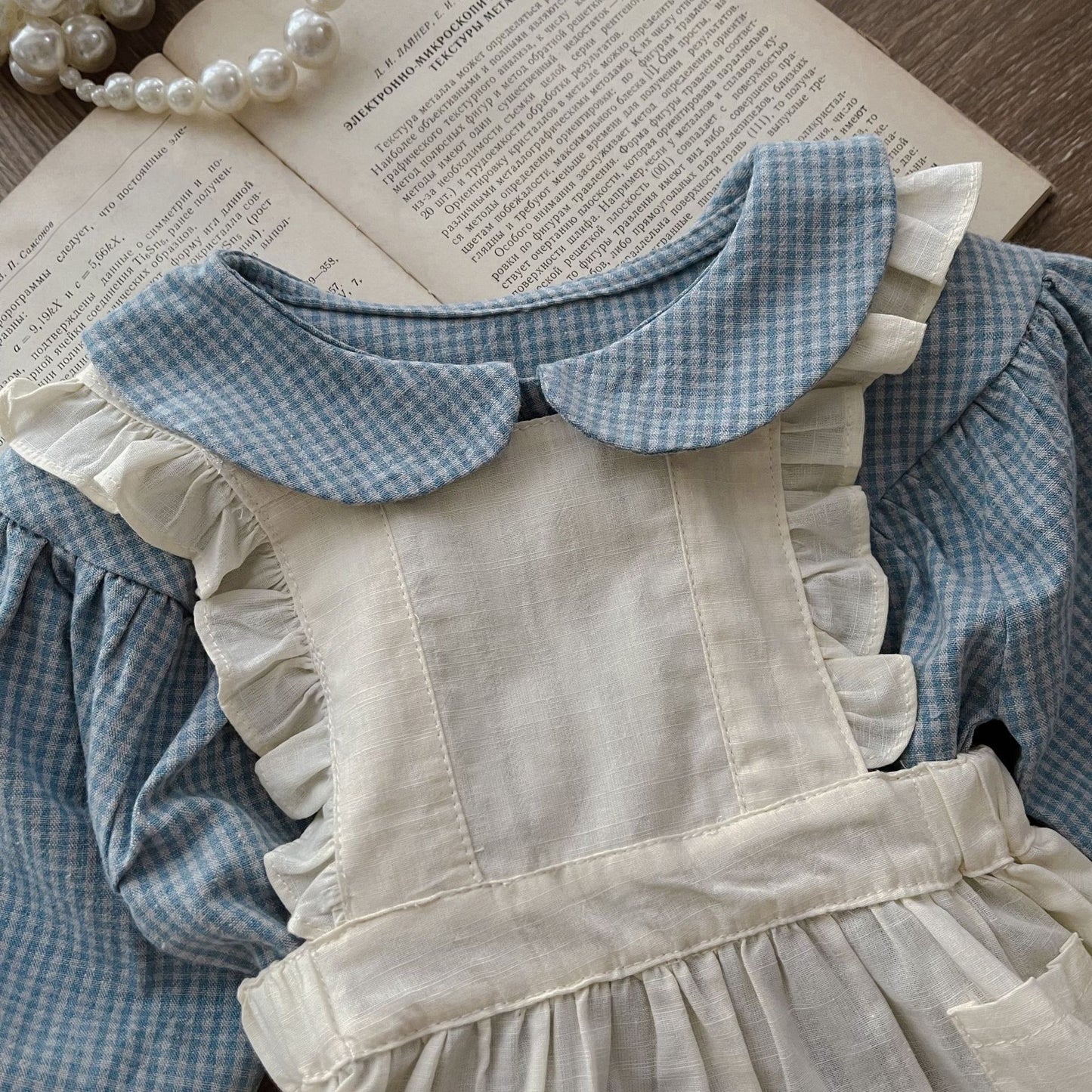 Infant Long Sleeve Plaid Romper & Overskirt Set (Also Sold Separately)