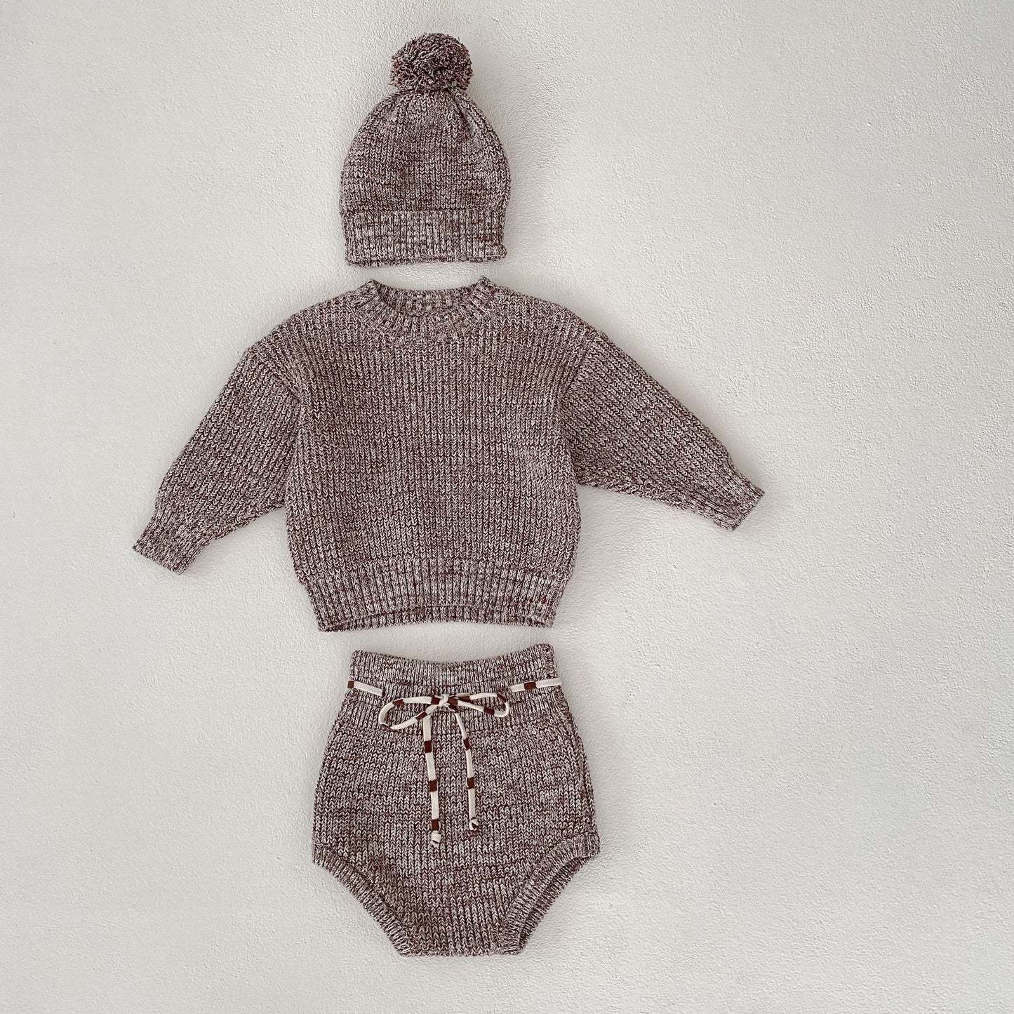 Baby Girl 2-piece Knitted Set (Beanie Sold Separately)