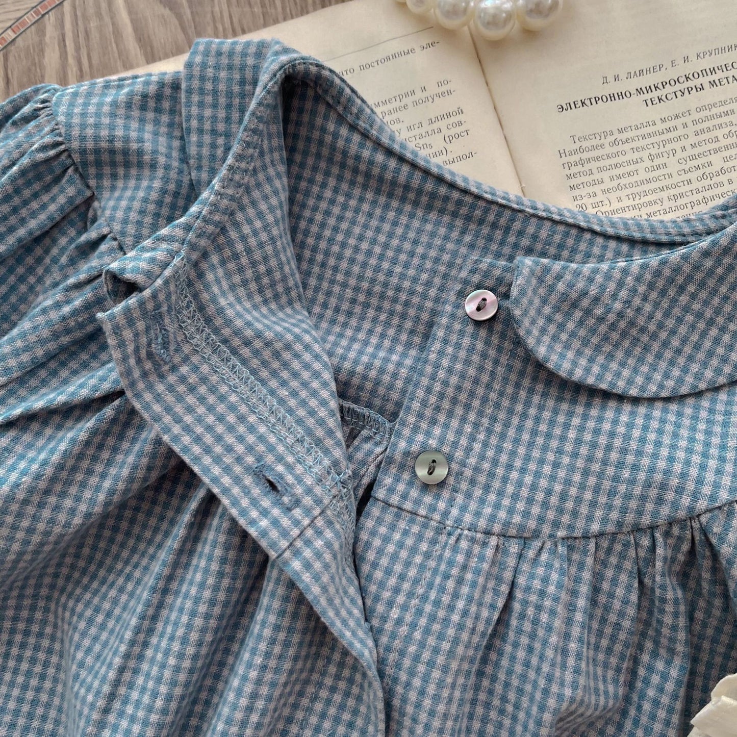Infant Long Sleeve Plaid Romper & Overskirt Set (Also Sold Separately)